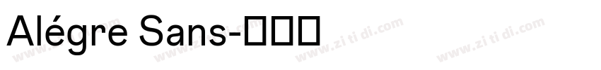 Alégre Sans字体转换
